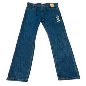 Levi's Middy Straight‎ Jeans Denim Women's 36x30 Medium Wash Mid-Rise NWT Soft